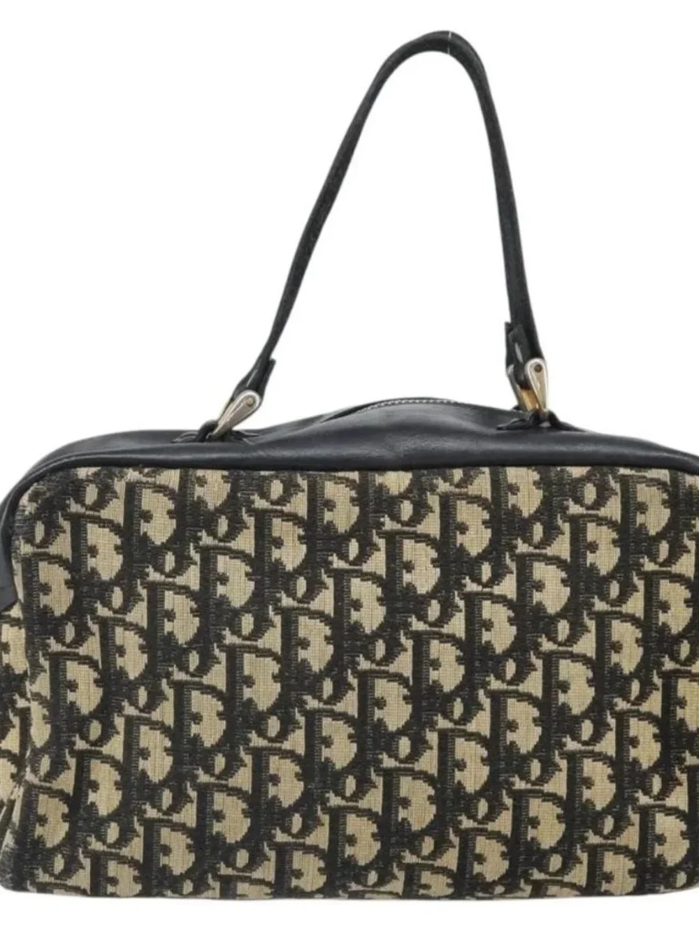 Christian Dior Trotter Canvas Hand Bag Navy Auth bs33053 - Picture 2 of 16